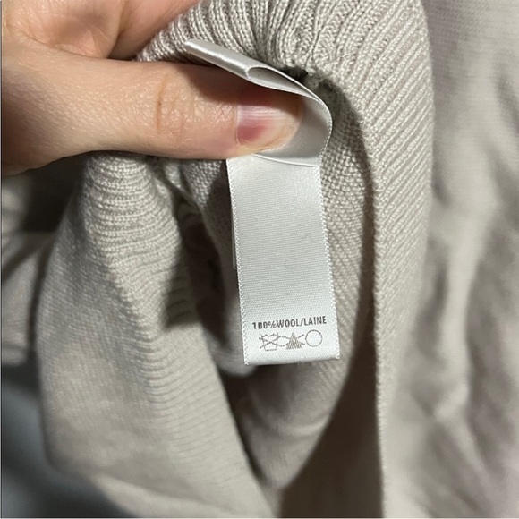 St John Cowel Neck Wool Sweater in Oyster - Picture 5 of 5